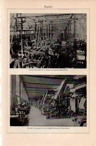 LAMINA V07132: Seccion de tejidos y estampados de la España Industrial de Barcelona