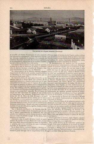 LAMINA V07130: Vista de la España Industrial en Barcelona