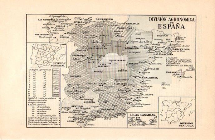 LAMINA V07112: Mapa division agronomica de España