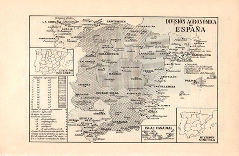 LAMINA V07112: Mapa division agronomica de España