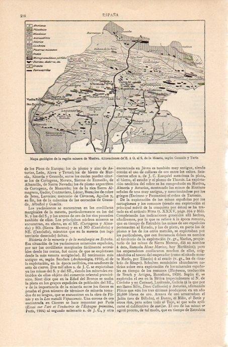 LAMINA V07122: Mapa geologico de la region minera de Huelva
