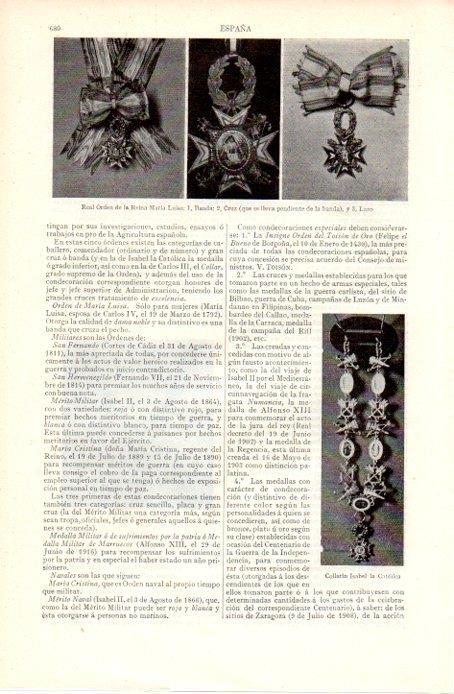LAMINA V07254: Real Orden de la Reina Maria Luisa