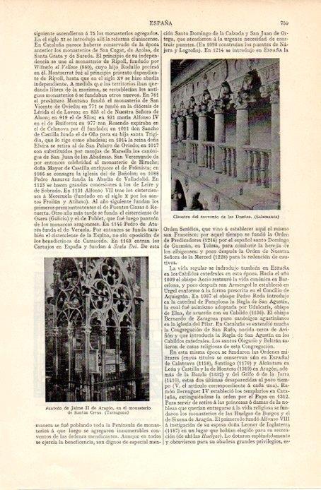 LAMINA V07278: Panteon de Jaime II de Aragon en Monasterio Santas Creus 