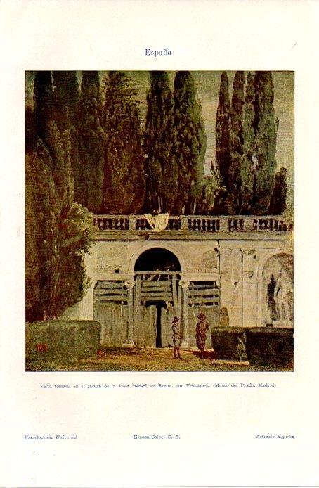 LAMINA V07269: Villa Medici por Velazquez