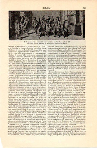 LAMINA V07268: Duque de Anjou reconocido rey de España en Versalles por Luis XII