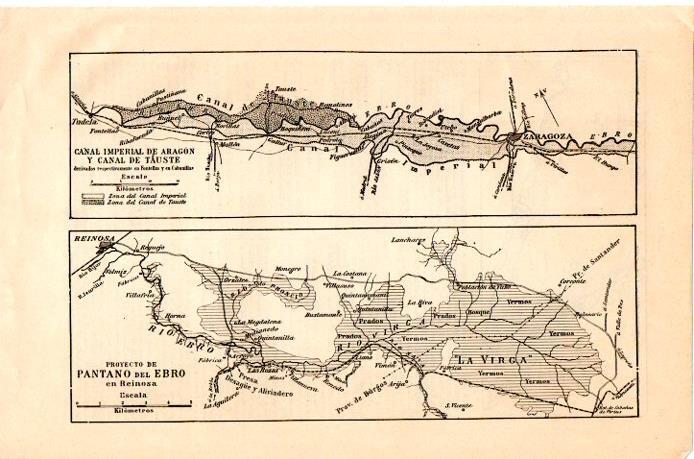 LAMINA V07085: Canal Imperial de Aragon. Proyecto del pantano del Ebro