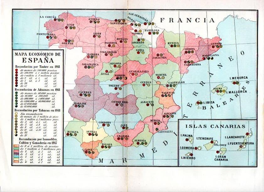 LAMINA V07205: Mapa economico de España