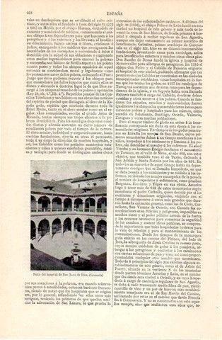 LAMINA V07227: Patio del hospital de San Juan de Dios en Granada