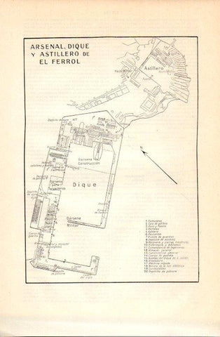 LAMINA V07218: Plano del arsenal, dique y astillero de El Ferrol