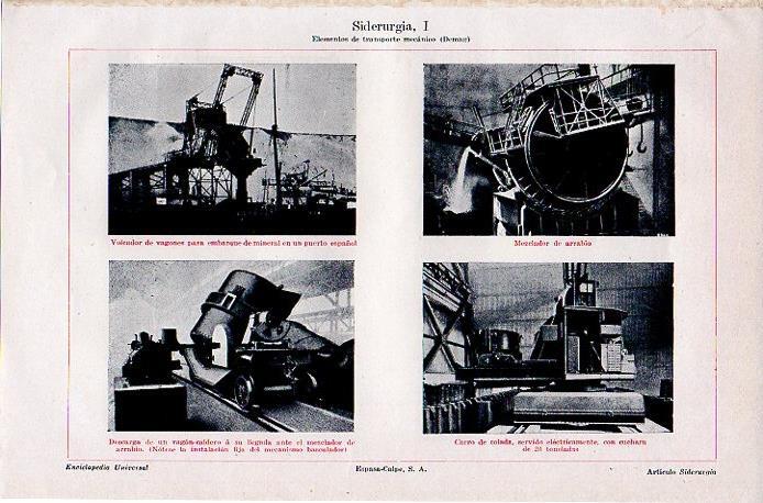 LAMINA V06964: Siderurgia elementos de transporte mecanico Demag