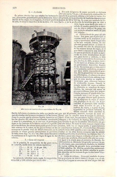 LAMINA V06959: Alto horno en contruccion en Francia