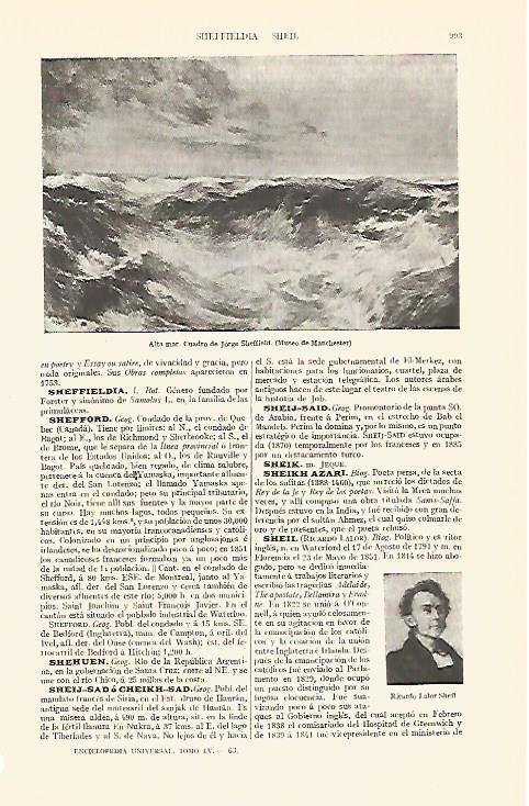 LAMINA V06900: Alta mar, por J. Sheffield