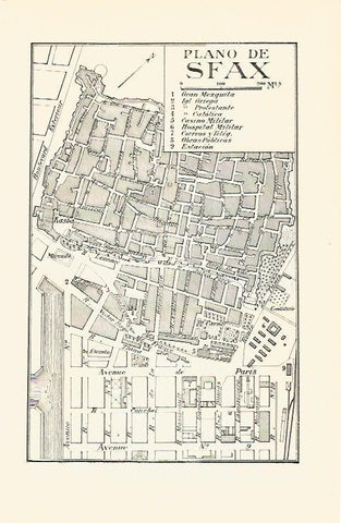 LAMINA V06880: Plano de Sfax, Tunez
