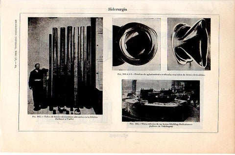 LAMINA V06978: Siderurgia tubos de hierro electrolitico