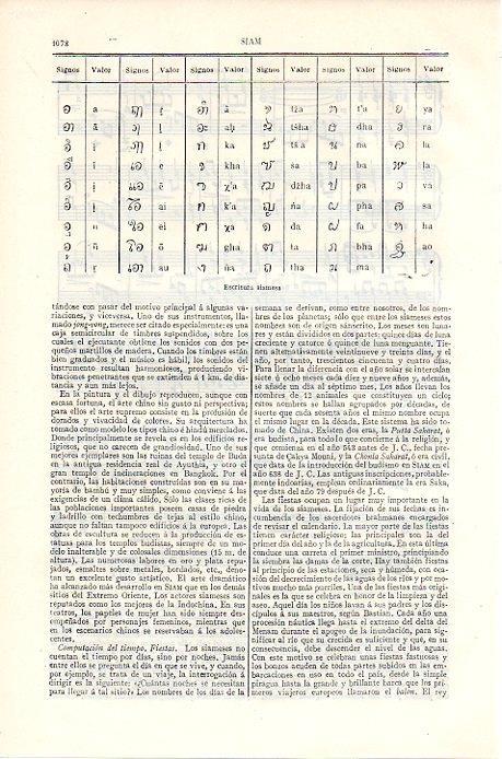 LAMINA V06925: Escritura siamesa