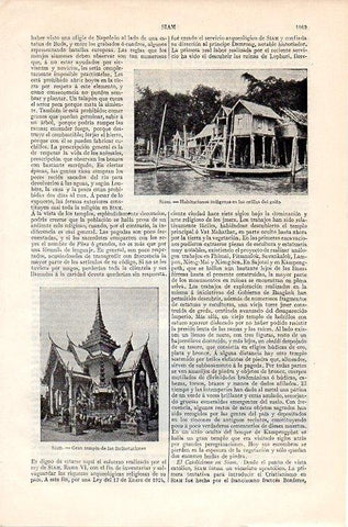 LAMINA V06920: Templo de las incineraciones en Siam