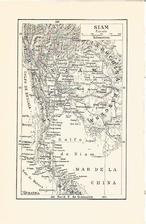 LAMINA V06917: Mapa de Siam
