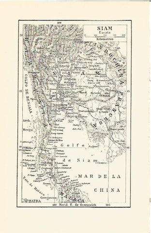 LAMINA V06917: Mapa de Siam