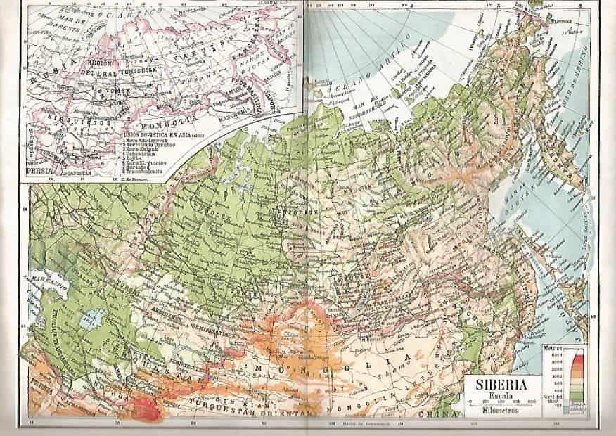 LAMINA V06913: Mapa de Siberia