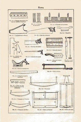 LAMINA V07033: Sierras manuales