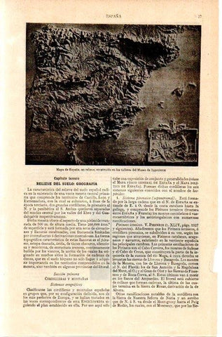 LAMINA V07072: Mapa de España en relieve