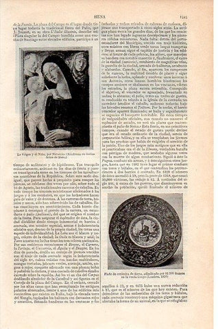 LAMINA V07031: Plato de ceramica de Siena