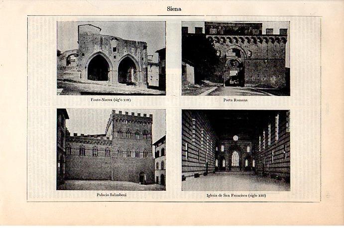 LAMINA V07029: Monumentos de Siena, Italia