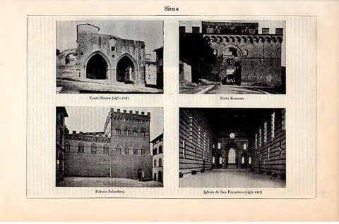 LAMINA V07029: Monumentos de Siena, Italia