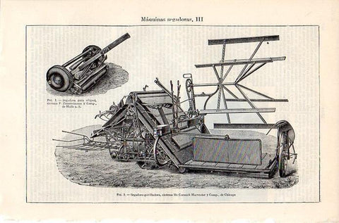 LAMINA V07021: Maquinas segadoras III