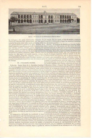 LAMINA V08511: Palacio de los ministerios en Puerto Principe, Haiti