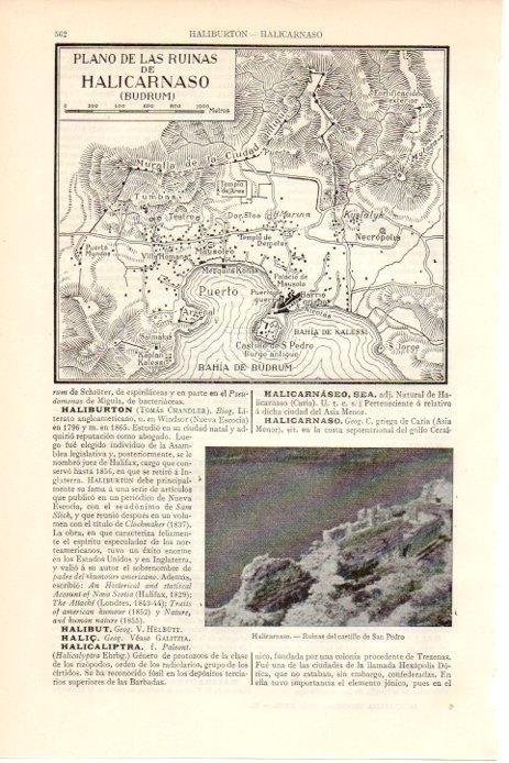 LAMINA V08521: Plano de las ruinas de Halicarnaso