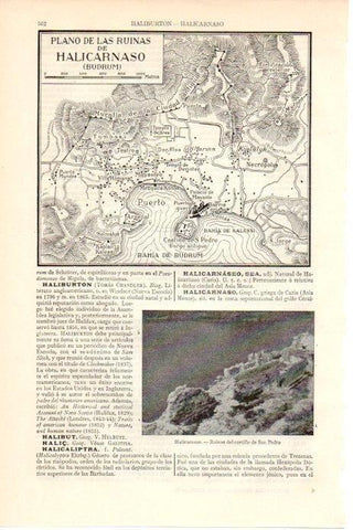 LAMINA V08521: Plano de las ruinas de Halicarnaso