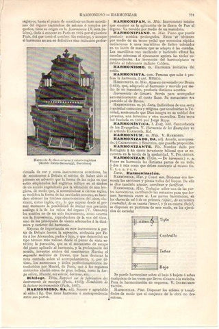 LAMINA V08547: Harmonio de cinco octavas