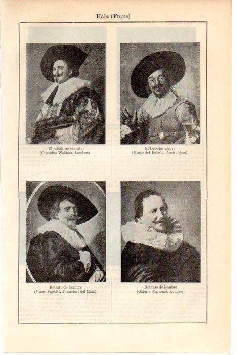 LAMINA V08524: Retratos, por Frans Hals