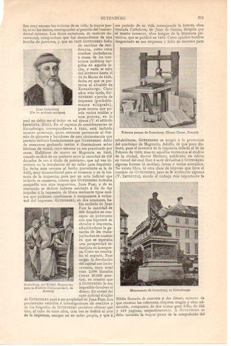 LAMINA V08482: Monumento de Gutenberg en Estrasburgo