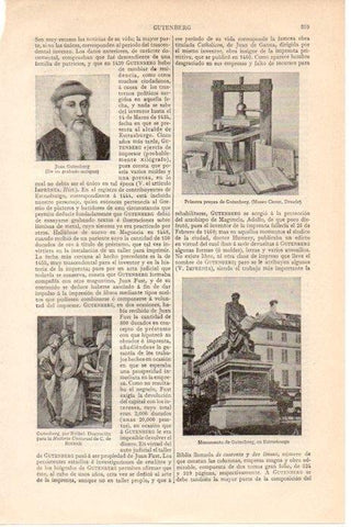 LAMINA V08482: Monumento de Gutenberg en Estrasburgo