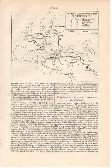 LAMINA V08415: Los frentes de Europa y Asia en 1916
