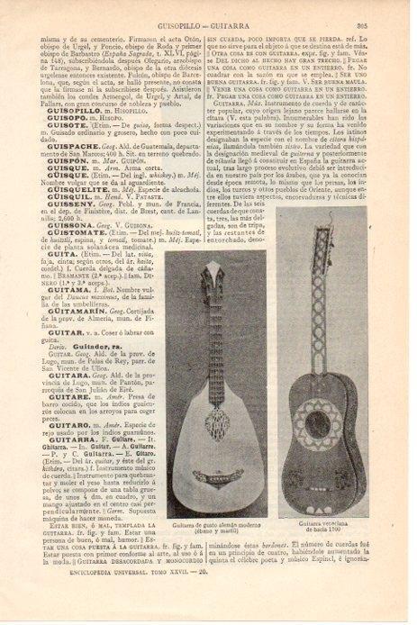 LAMINA V08473: Guitarra veneciana de 1700
