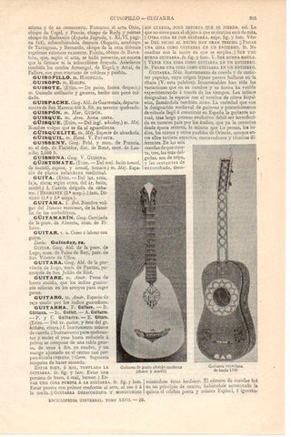 LAMINA V08473: Guitarra veneciana de 1700