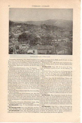 LAMINA V08467: Vista de Guimaraes, Portugal