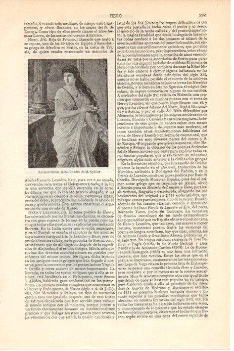 LAMINA V08638: La sacerdotisa Hero, por M. Spieler