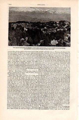 LAMINA V08687: Vista del Himalaya y Darjeeling