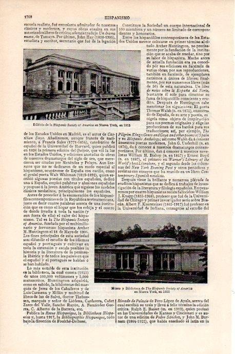 LAMINA V08701: Hispanic Society of America en Nueva York 1915 y 1923