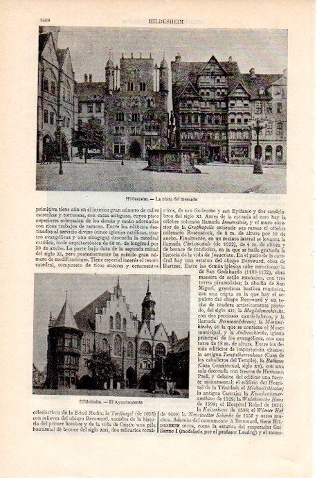 LAMINA V08685: Plaza del mercado de Hildesheim