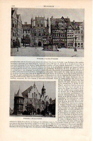 LAMINA V08685: Plaza del mercado de Hildesheim