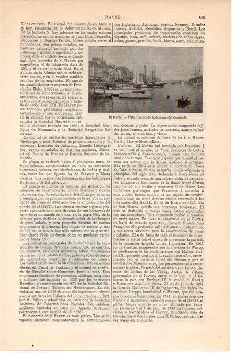 LAMINA V08568: Darsena del Comercio de El Havre