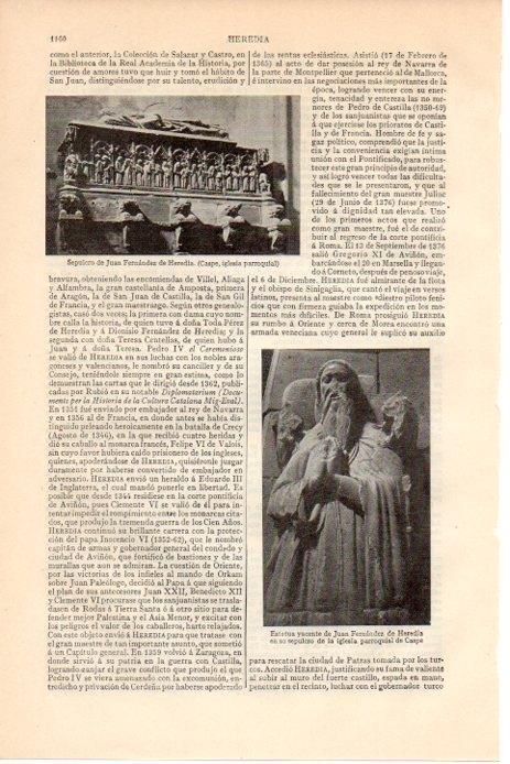 LAMINA V08624: Sepulcro y estatua de Juan Fernandez de Heredia