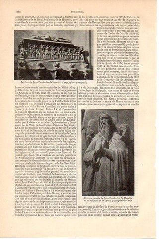 LAMINA V08624: Sepulcro y estatua de Juan Fernandez de Heredia