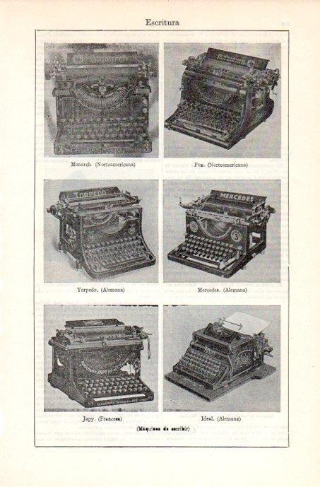 LAMINA V08217: Maquinas de escribir II
