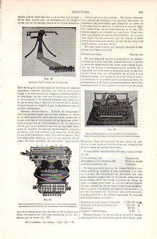 LAMINA V08220: Maquina de escribir Adler